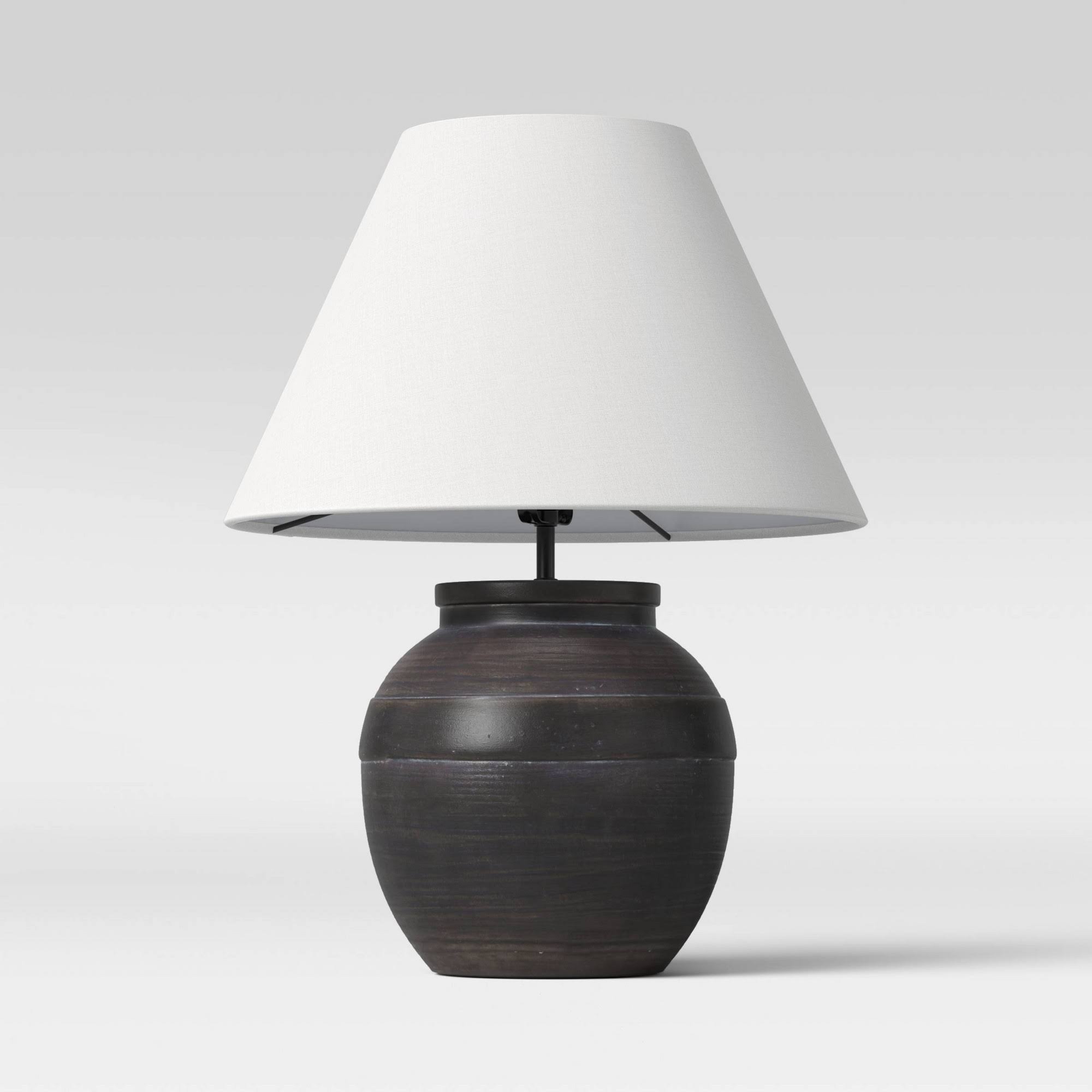Large Ceramic Table Lamp Black (Includes LED Light Bulb) - Threshold Main image