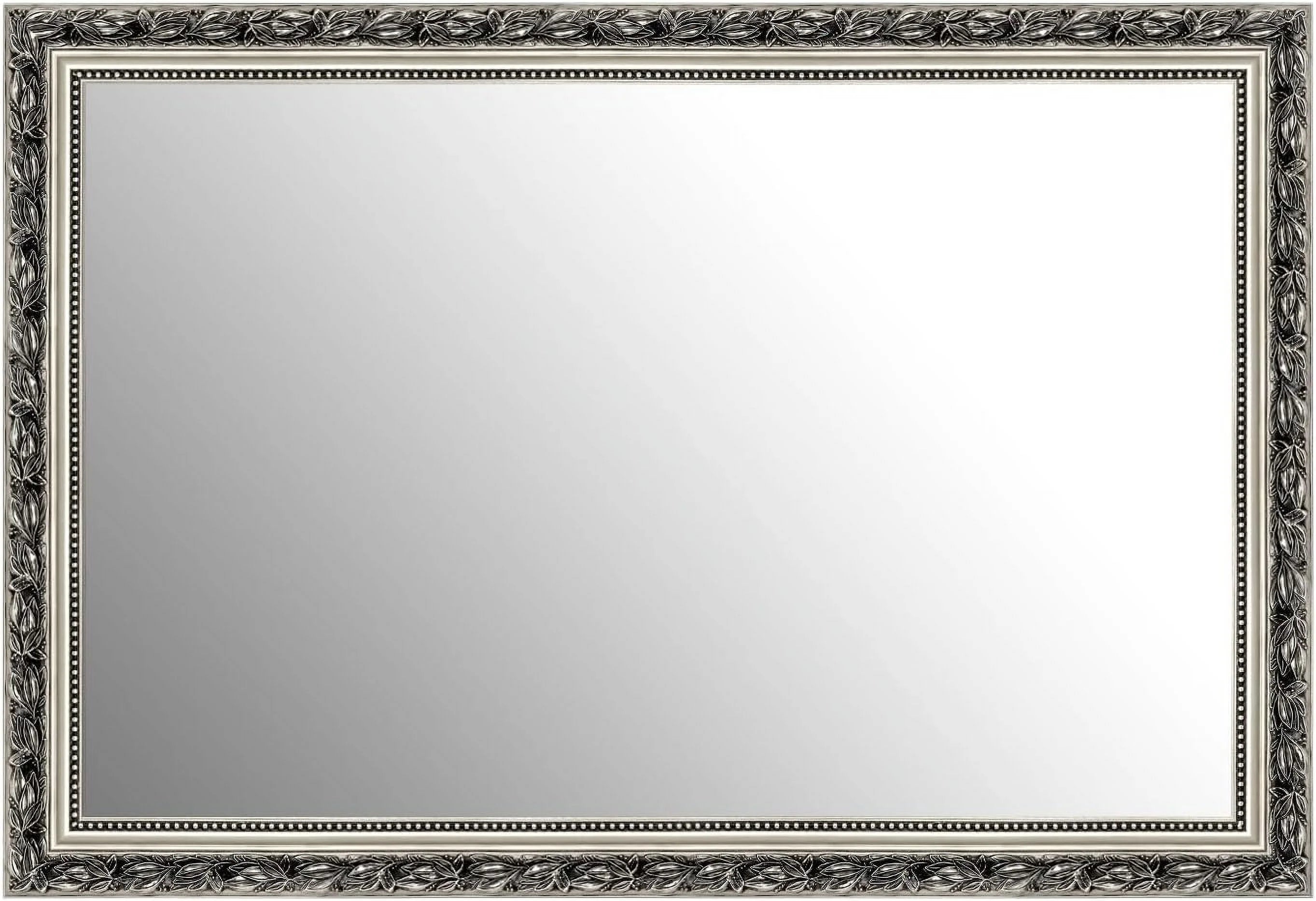 H - A Black&Gold Framed Rectangle Bathroom Mirrors for Wall, Wall Mounted Vintage Mirror Vertical or Horizontal Hanging for Living Room, Bedroom (40''X24''Vintage)