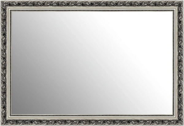 H - A Black&Gold Framed Rectangle Bathroom Mirrors for Wall, Wall Mounted Vintage Mirror Vertical or Horizontal Hanging for Living Room, Bedroom (40''X24''Vintage)