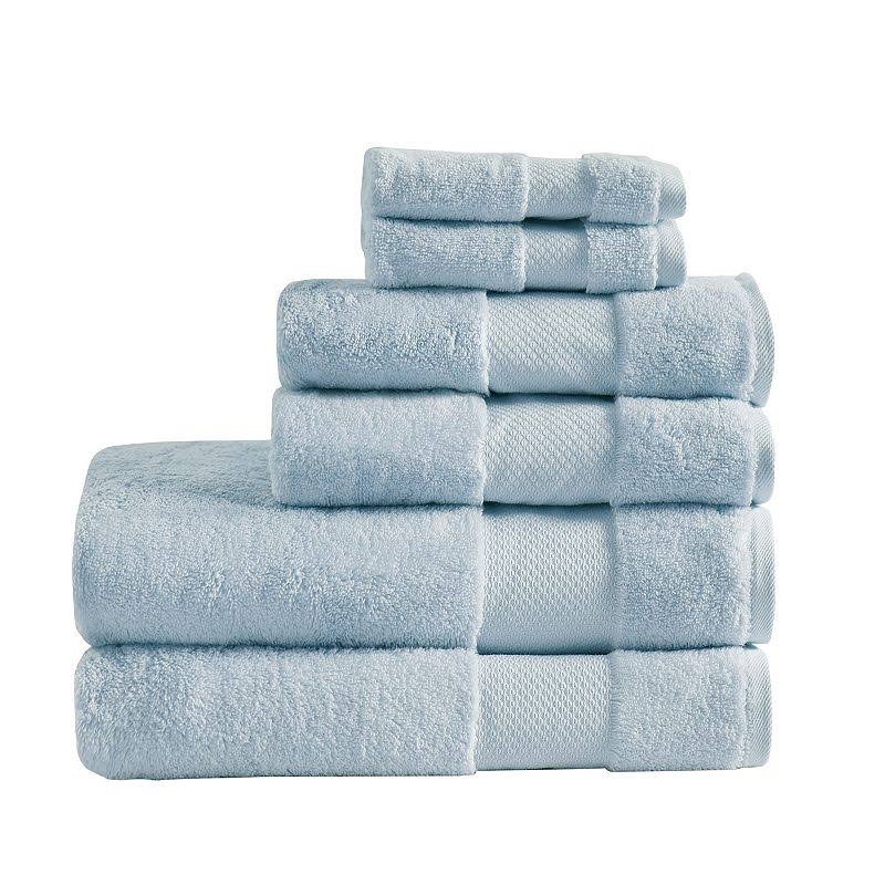Madison Park Signature - Turkish Cotton 6 Piece Bath Towel Set - Light Blue Main image