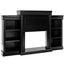 70" Fireplace Mantel TV Stand with Storage Shelves, Freestanding Wood Media Console for 28.5" Fireplace Insert, Living Room & Bedroom