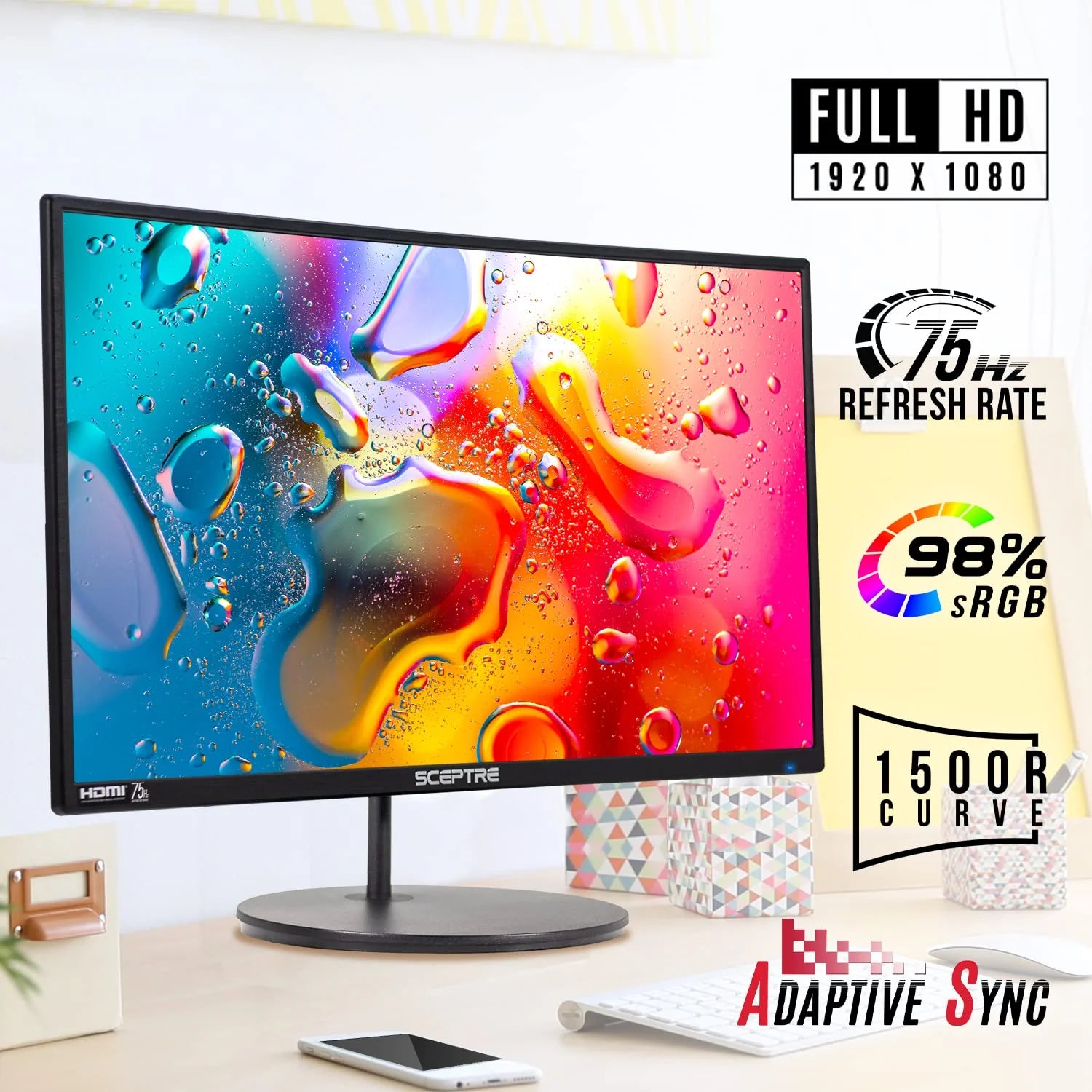 Sceptre Curved 27 FHD 1080p 75Hz LED Monitor