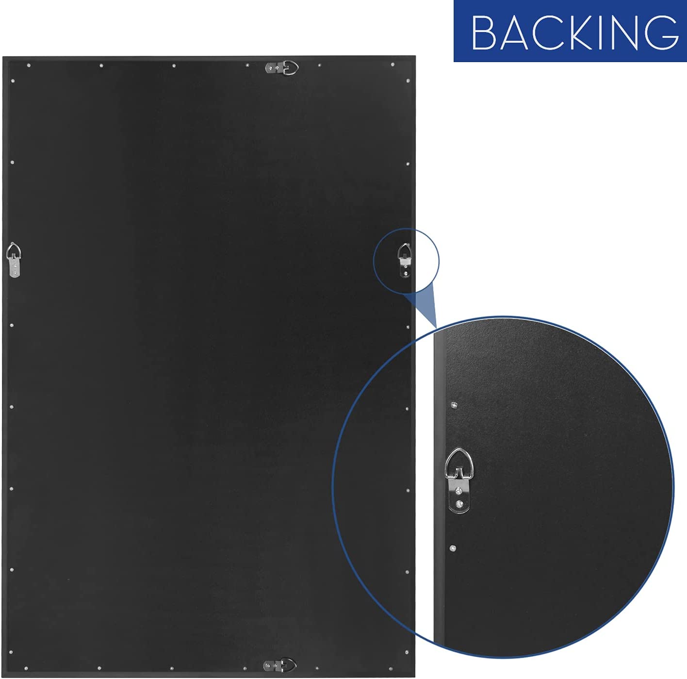 H - A Black&Gold Framed Rectangle Bathroom Mirrors for Wall, Wall Mounted Vintage Mirror Vertical or Horizontal Hanging for Living Room, Bedroom (40''X24''Vintage)