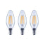Ecosmart 40-Watt Equivalent B11 Candle Dimmable Clear Glass Filament Vintage LED Light Bulb Soft White (3-pack)