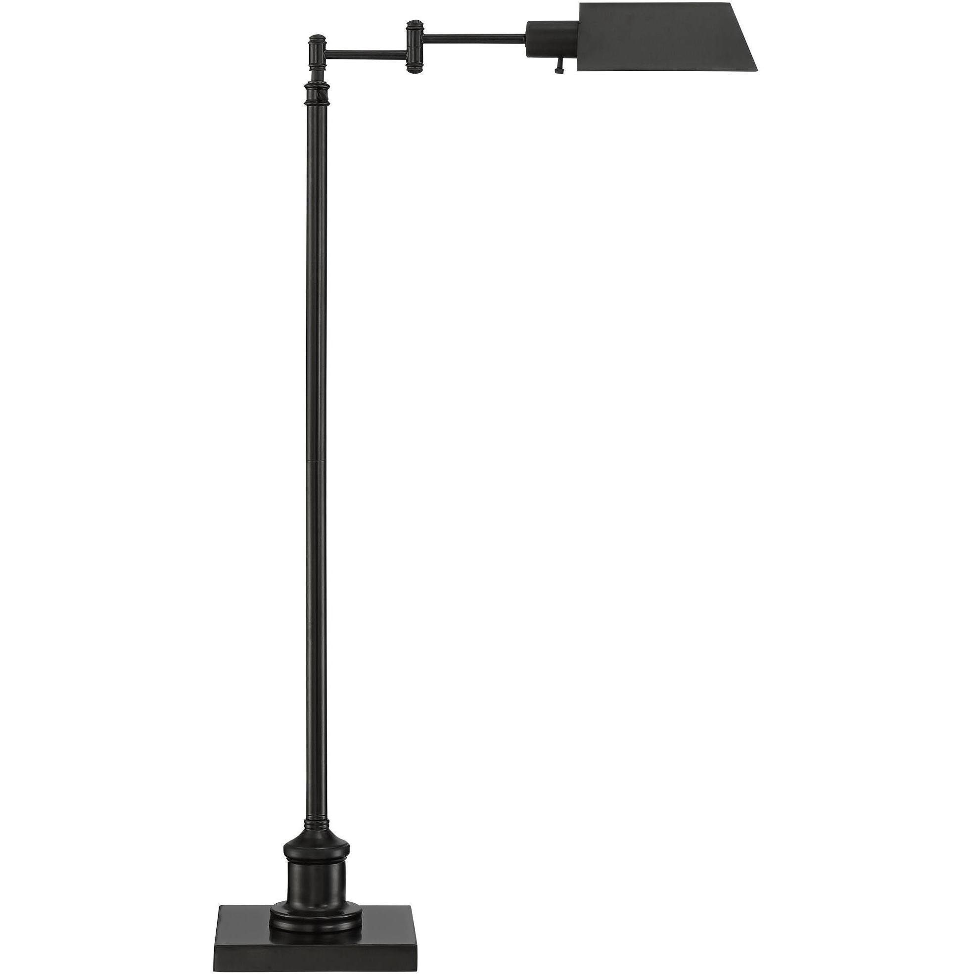Jenson Modern Pharmacy Floor Lamp Dark Bronze Adjustable Metal Head for Living Room Reading Bedroom Office - Regency Hill Main image